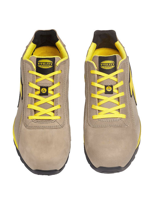 Utility Diadora Glove Safety Shoe Beige S3S with ESD FO HRO SR Certification