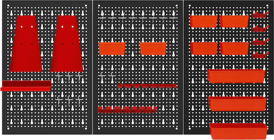 Kraft&Dele Дъска За Организация На Инструменти За Стена 120 X 60 См 18 Компонента Kd-11898