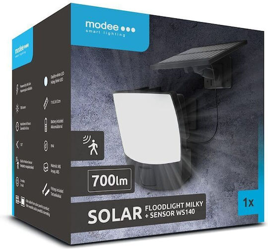 Modee Lighting Wasserdichter Solar LED Flutlichter Kaltweiß mit Bewegungssensor und Fotowiderstand IP44