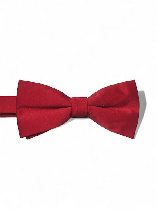 Men's Solid Piqué Cloth Bow Tie Red