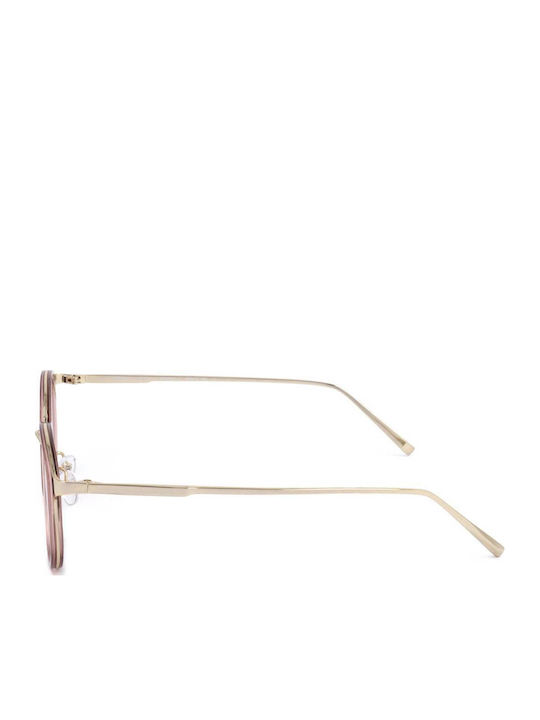 Kendall + Kylie Women Sunglasses with Gold Frame and Pink Lens KKO174 651