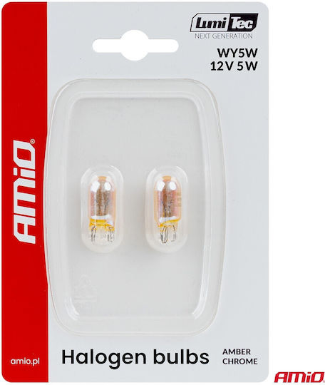 AMiO Car Lamps WY5W / W2.1X9.5D / W5W Halogen Orange 12V 5W 2pcs
