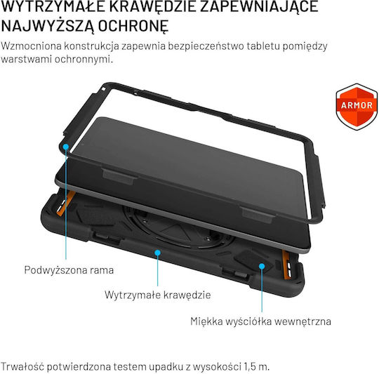 Fixed Flip Cover Durabilă Neagră (Samsung Galaxy Tab A11)