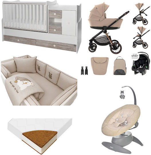 Kinderzimmer-Set Beige 8 Stück