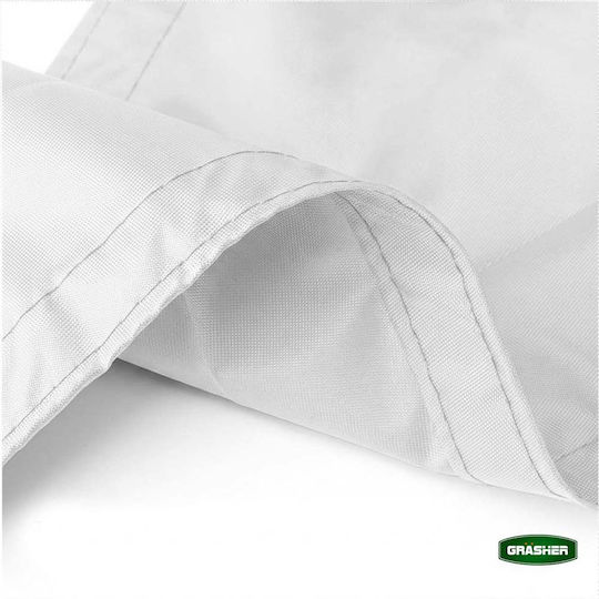 Grasher Square Shade Sail White With Hoops 4x6m 180gr/m²