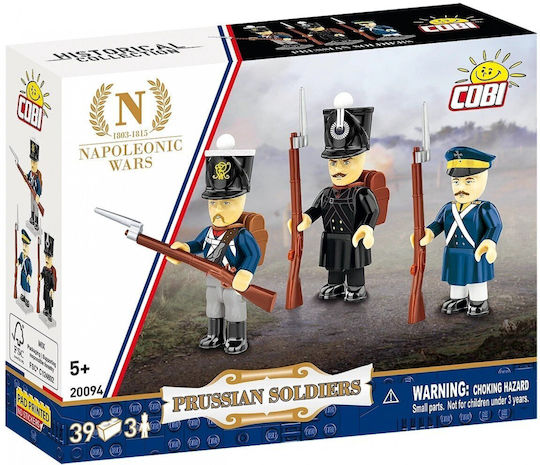 Cobi Klocki Puzzle Building Set Prussian Soldiers Cobi 3 Figures 39 Pieces Multicolor