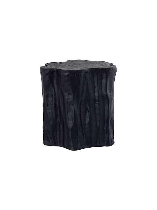 Round Black Aluminum Side Coffee Table W37xL33xH36cm