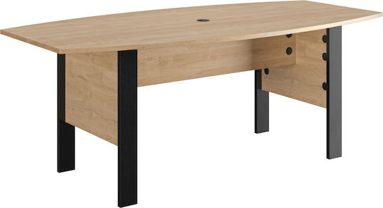 Τραπέζι Συνεδριάσεων Faro 200x100x76εκ. Blond Oak / Black