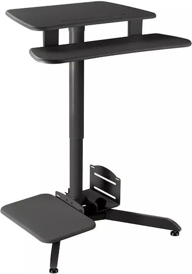 Desk with Adjustable Height 71x39cm Black Desk with Adjustable Height 71x39cm Black
