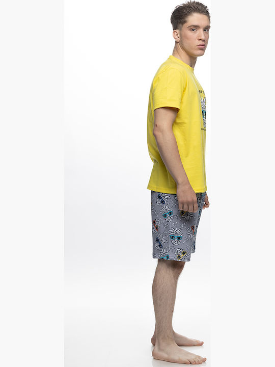 Galaxy Summer Men's Pyjama Yellow