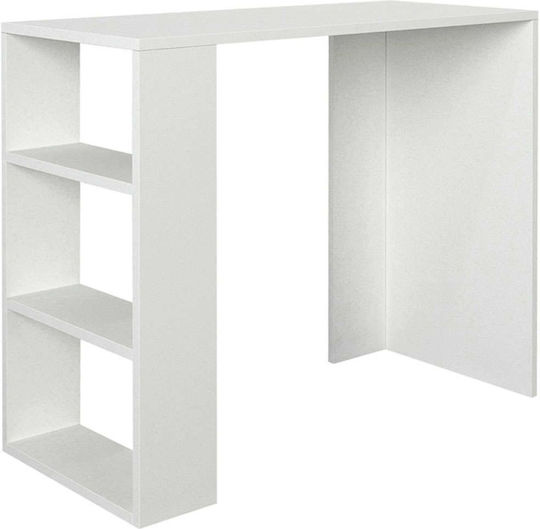 Γραφείο Netenia με Βιβλιοθήκη 90x40x74εκ. Λευκό
