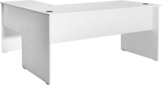 Γωνιακό Επαγγελματικό Γραφείο Rio 160x144x75εκ. Λευκό