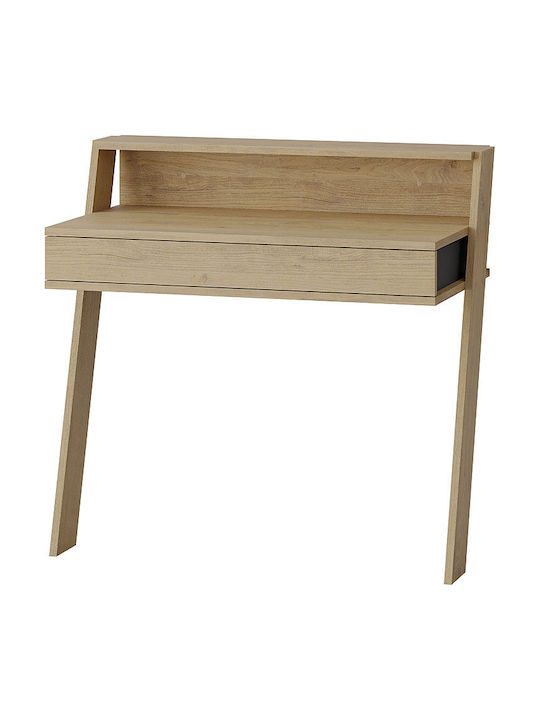Secretary Desk Cowork Wooden Beige 94x50x91cm
