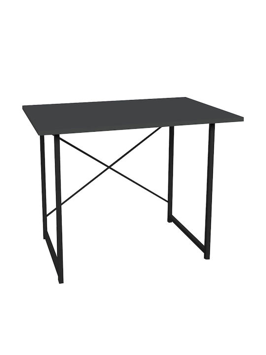 Desk Ustando Wooden Charcoal with Metal Legs 90x60x72cm