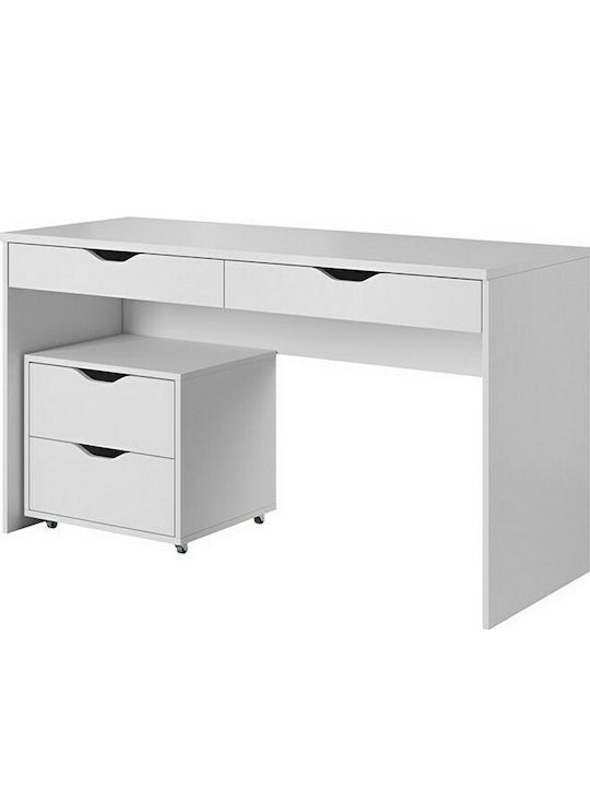 Schreibtisch Mati Holz White 138x50.4x76cm