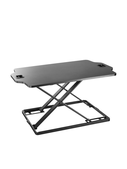 Gaming Office Ergonomic Standing SD-1 Wooden Black with Metal Legs & Adjustable Height 79.5x54x40.7cm