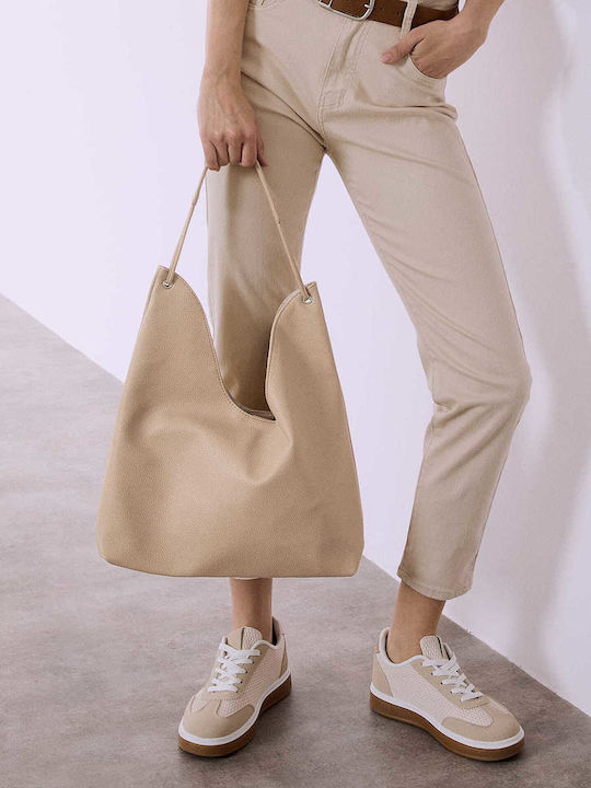 Celestino Women's Shoulder Bag Interior Pouch Beige