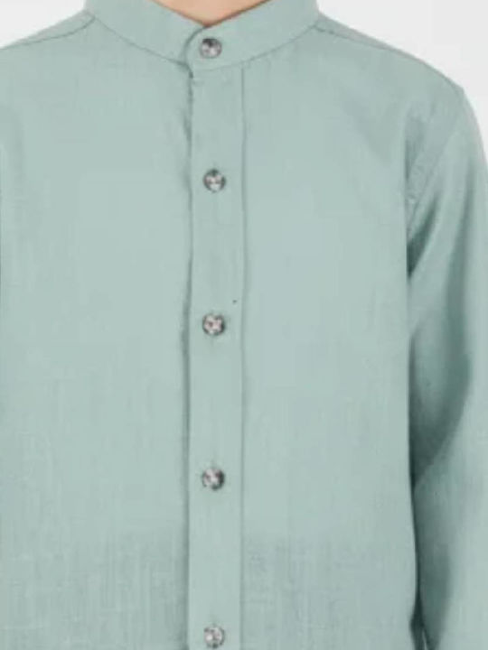 Kids Long-Sleeved Shirt Pistachio