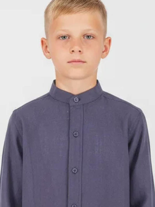 Kinderhemd Langärmelig Marineblau
