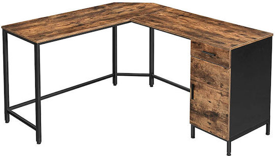 Γωνιακό Επαγγελματικό Γραφείο 150x137x75εκ. Καφέ