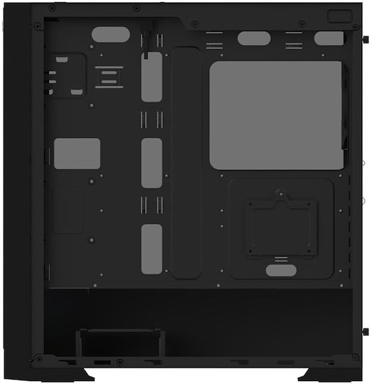 Aqirys Avior Gaming Midi Tower Κουτί Υπολογιστή με Πλαϊνό Παράθυρο και ARGB Φωτισμό Μαύρο