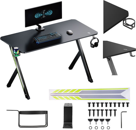 Γραφείο Gaming Rs101 120x60x75εκ. Μαύρο Γραφείο Gaming Rs101 120x60x75εκ. Μαύρο