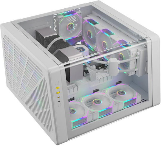 Gamdias Neso P1-Pro Gaming Full Tower Κουτί Υπολογιστή με ARGB Φωτισμό Λευκό