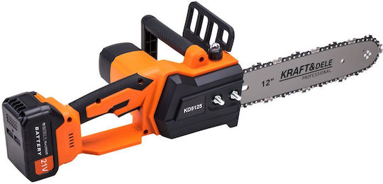 Kraft & Dele Motoferăstrău cu Baterie 2x4Ah 21V 5.5kg cu Lamă 30.48cm