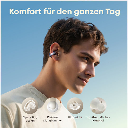 Soundcore by Anker Aeroclip Open Ear Bluetooth Безжични Слушалки с Устойчивост на Изпотяване и Калъф за Зареждане Midnight