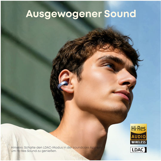 Soundcore by Anker Aeroclip Open Ear Bluetooth Безжични Слушалки с Устойчивост на Изпотяване и Калъф за Зареждане Midnight