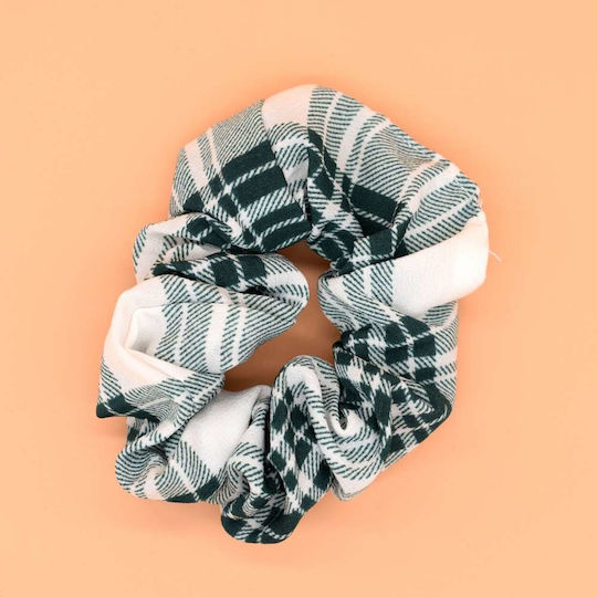 Scrunchies Καρό Λαστιχάκι Μαλλιών Πράσινο