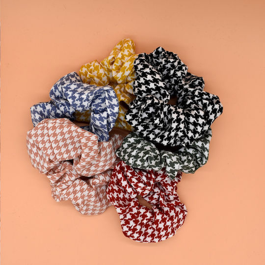 Scrunchies Πιε Ντε Πουλ Λαστιχάκι Μαλλιών Γαλάζιο