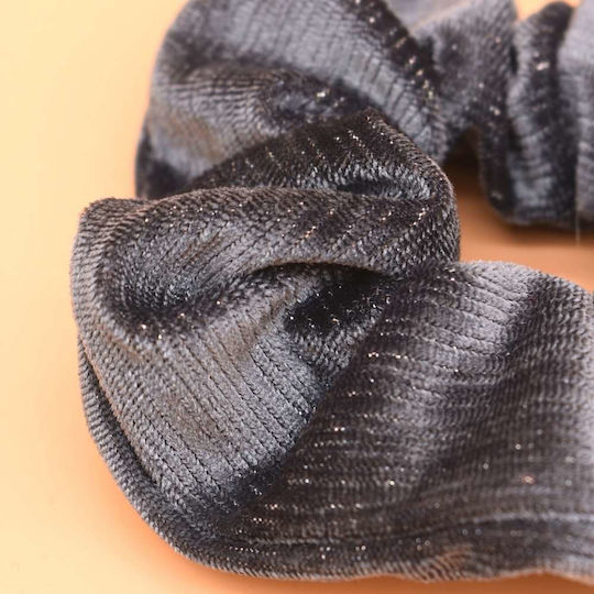 Scrunchies Glitter Ластик За Коса Сив