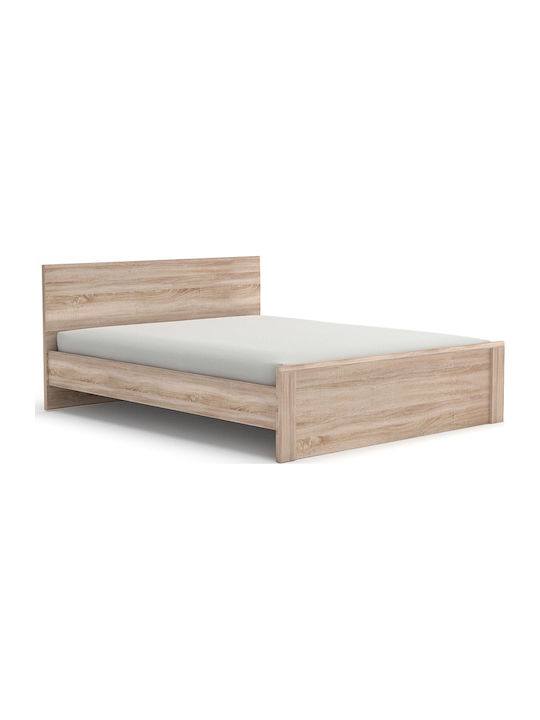 Norton Bed Semi-double Wooden Beige for Mattress 120x200cm