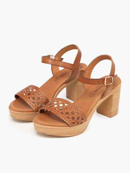 Sandale Din Piele Tabac