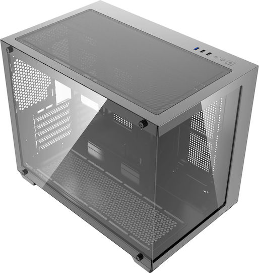 Darkflash B275 Pro Gaming Mini Tower Κουτί Υπολογιστή με Πλαϊνό Παράθυρο και ARGB Φωτισμό Μαύρο