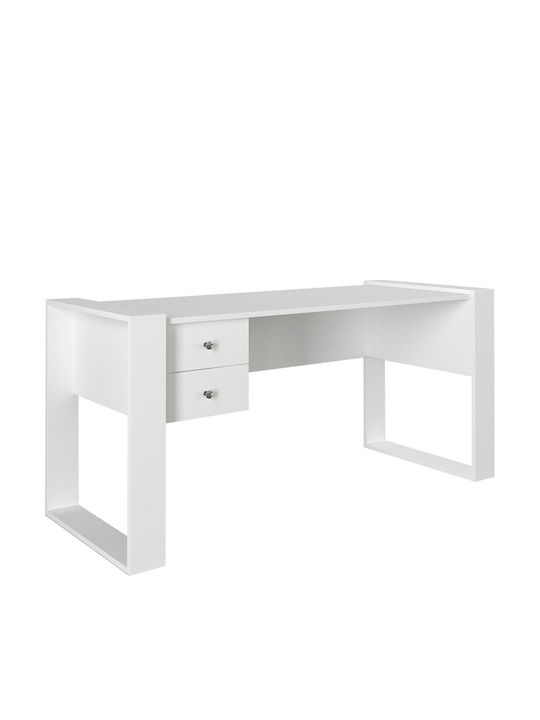 Γραφείο Fernando Ξύλινο Λευκό 158.4x60x72.2εκ.