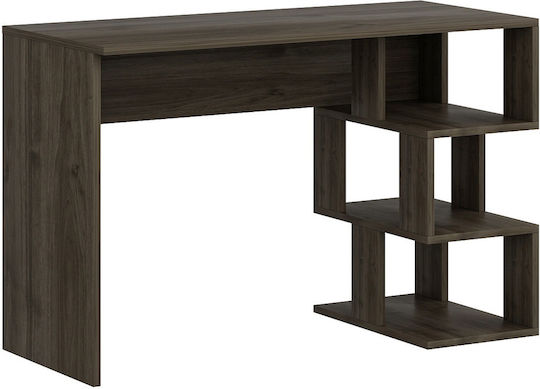 Γραφείο Nuvole με Βιβλιοθήκη 110x50x73εκ. Καφέ
