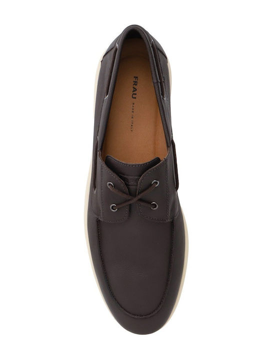 Δερμάτινα Ανδρικά Loafers σε Καφέ Χρώμα