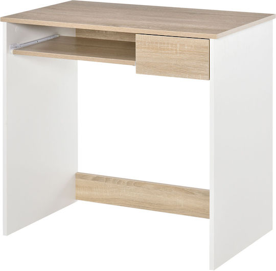 Γραφείο 80x45x76εκ. Λευκό / Sonoma Γραφείο 80x45x76εκ. Λευκό / Sonoma