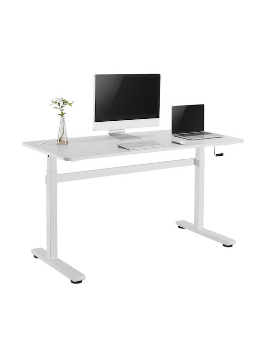 Γραφείο Er-401 W Ξύλινο White 140x60x70εκ.