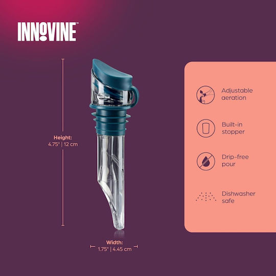 Innovine 12007 Tilt Wine Aerator & Flow Spout Variable Aeration