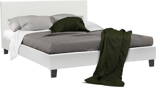 Nevil Κρεβάτι Διπλό για Στρώμα 150x200cm Λευκό Nevil Κρεβάτι Διπλό για Στρώμα 150x200cm Λευκό