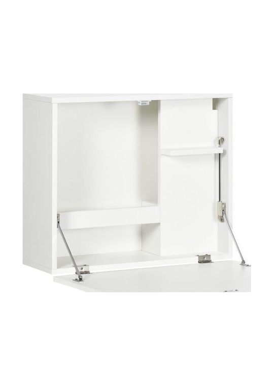 Birou din Lemn Alb 60x21.5x50cm