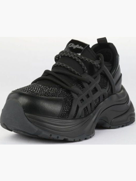 Women's Sneakers Black Fabric