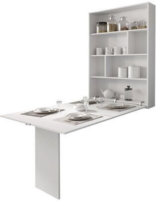 Γραφείο Hartford 428 Ξύλινο με Βιβλιοθήκη Άσπρο 130x85x73εκ.