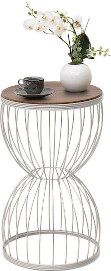Side Table Pino Walnut and White Side Table Pino Walnut and White