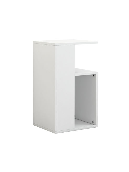 Rectangular Side Table Dawn Wooden White W35xL29.5xH60cm