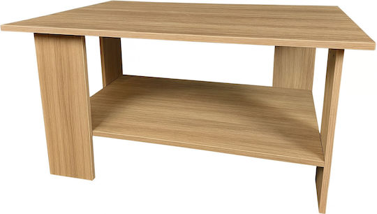 Ορθογώνιο Κεντρικό Τραπεζάκι Ξύλινο White Oak Μ87xΠ60xΥ43εκ.