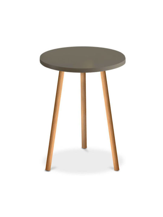 Rund Beistelltisch Roma Holz Cappuccino B33.5xT33.5xH46cm
